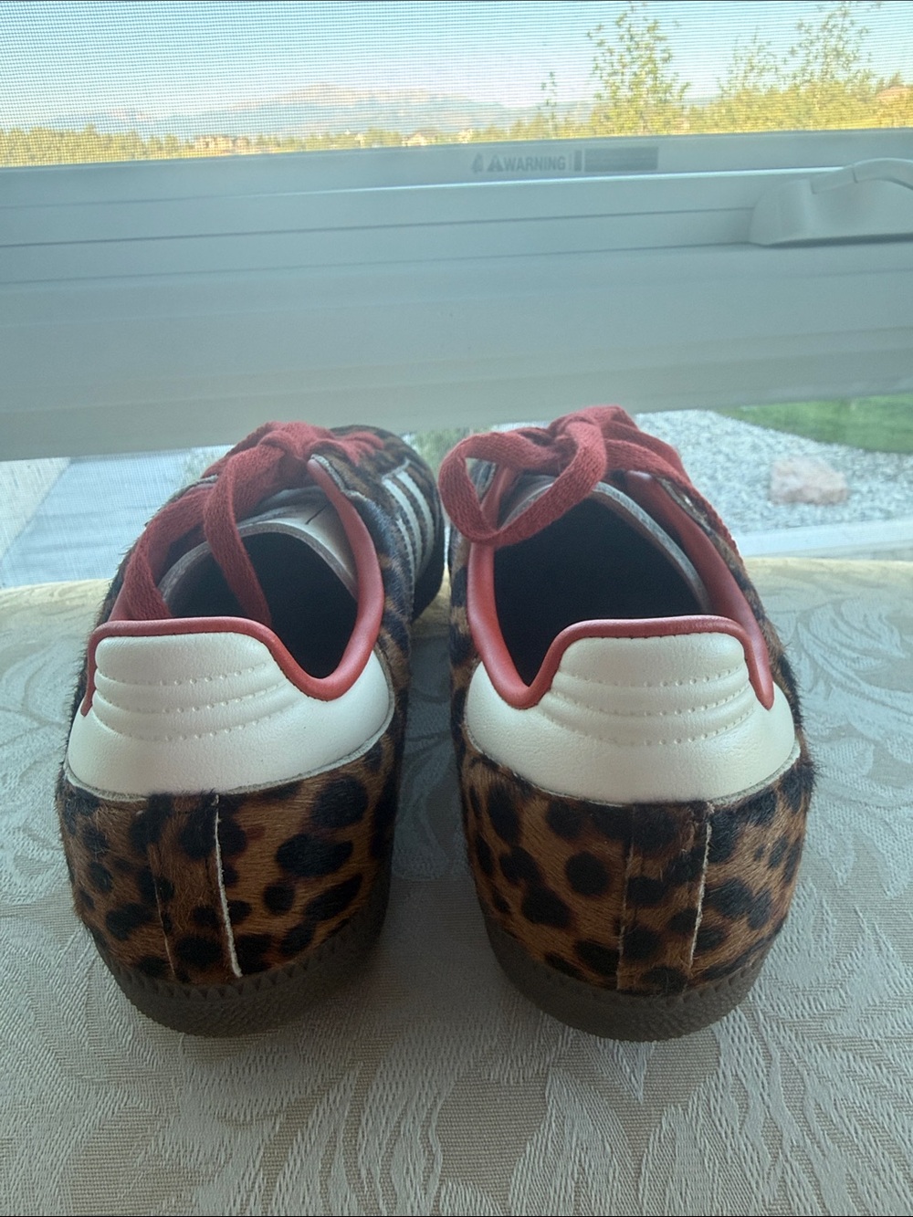 adidas Leopard Print Sneakers with Red Laces - Picture 4 of 5